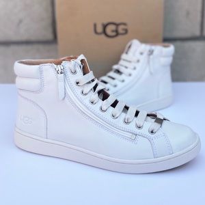 New UGG Olive High Top Sneaker Style 1019663 White